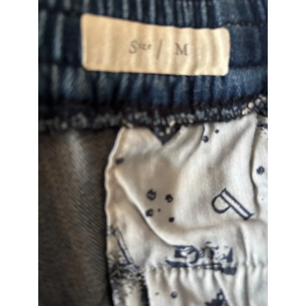 Pilcro and the Letterpress Anthropologie Denim Joggers Medium Wash Sz Medium